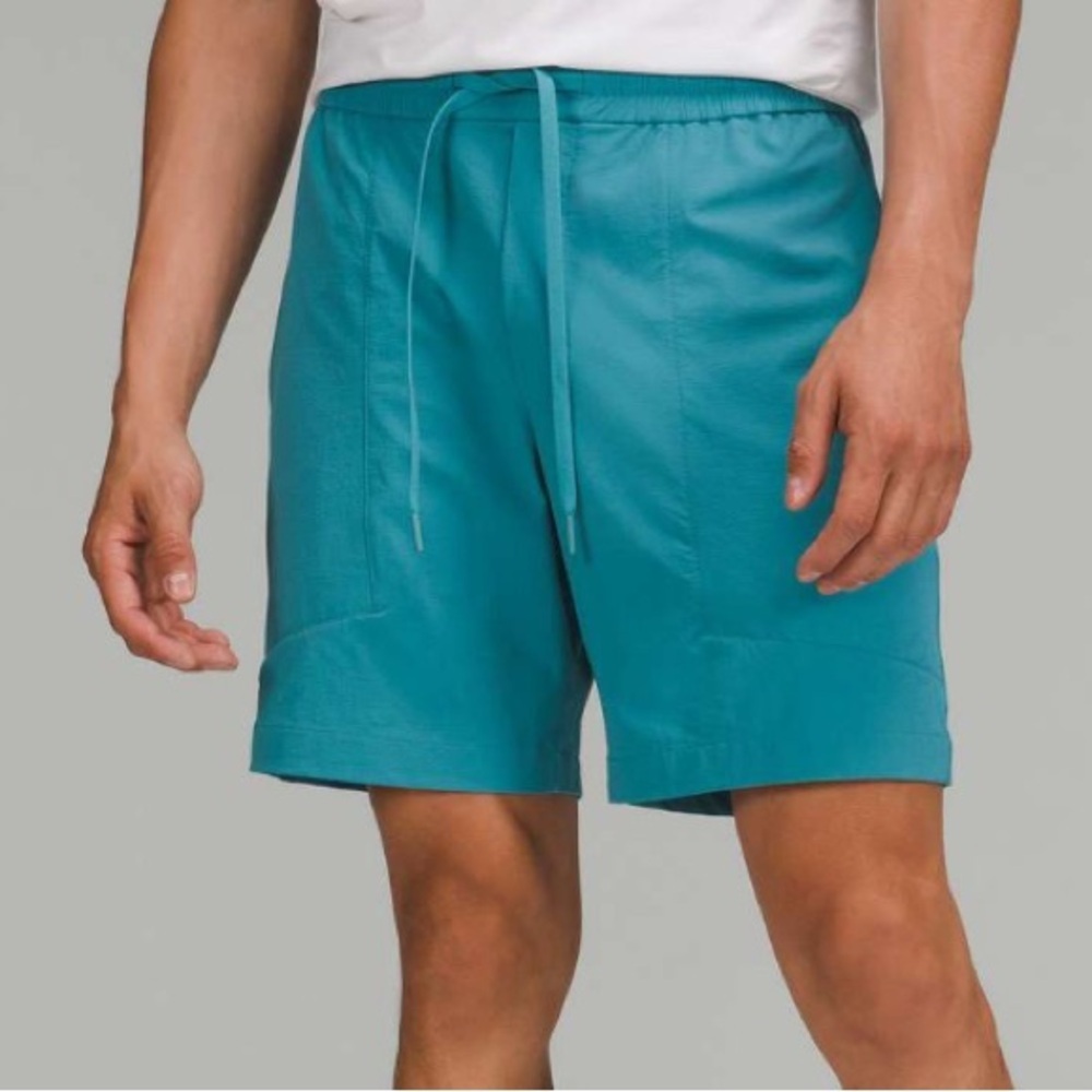 Lululemon Bowline Short 8" Stretch Ripstop Crest Blue Size Medium M7ARQS